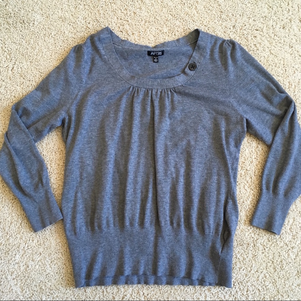 Grey sweater with button